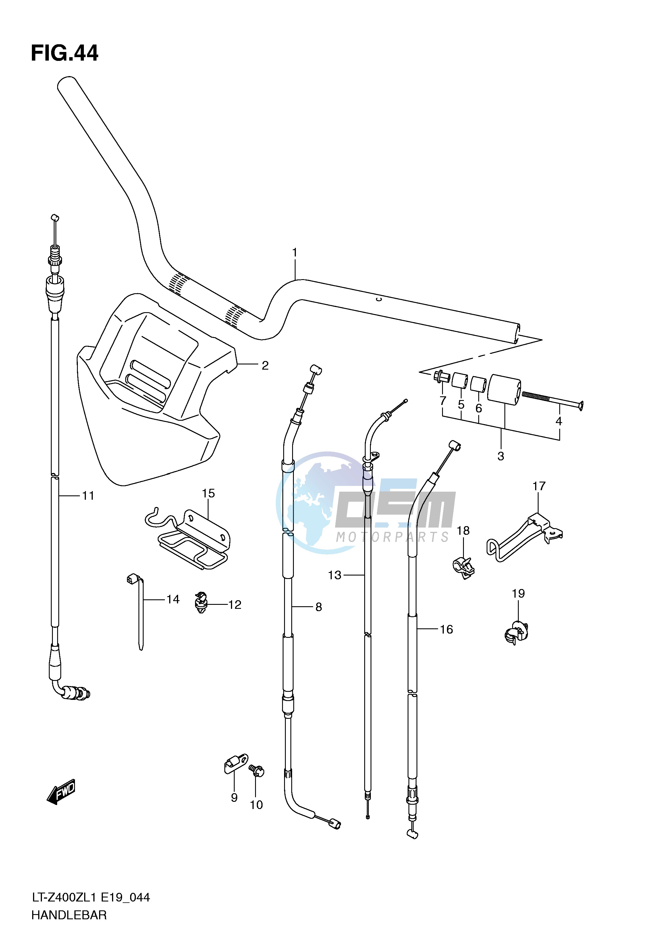 HANDLEBAR (LT-Z400L1 E19)