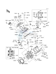 KVF 650 D ([BRUTE FORCE 650 4X4] (D6F-D9F) D9F drawing CYLINDER HEAD