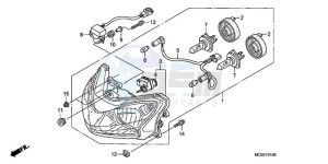 ST1300A9 Korea - (KO / ABS MME) drawing HEADLIGHT