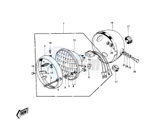 G4 TR (D-E) 100 drawing HEADLIGHT G4TR-D_E -- 74-75- -