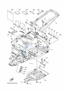 YFM700R (BMD7) drawing FRAME