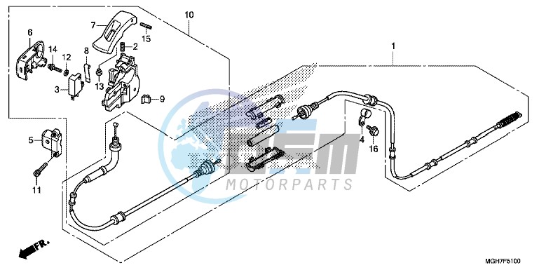 PARKING BRAKE LEVER