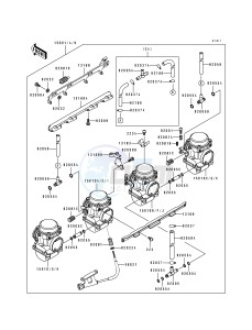 ZR 1100 A [ZR1100 ZEPHYR] (A1-A4) drawing CARBURETOR -- &NAMI.026547- -