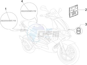 Runner 125 VX 4t SC e3 (UK) UK drawing Plates - Emblems