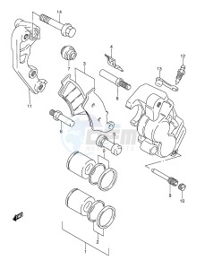 RMX250 (E1) drawing FRONT CALIPER (MODEL T)