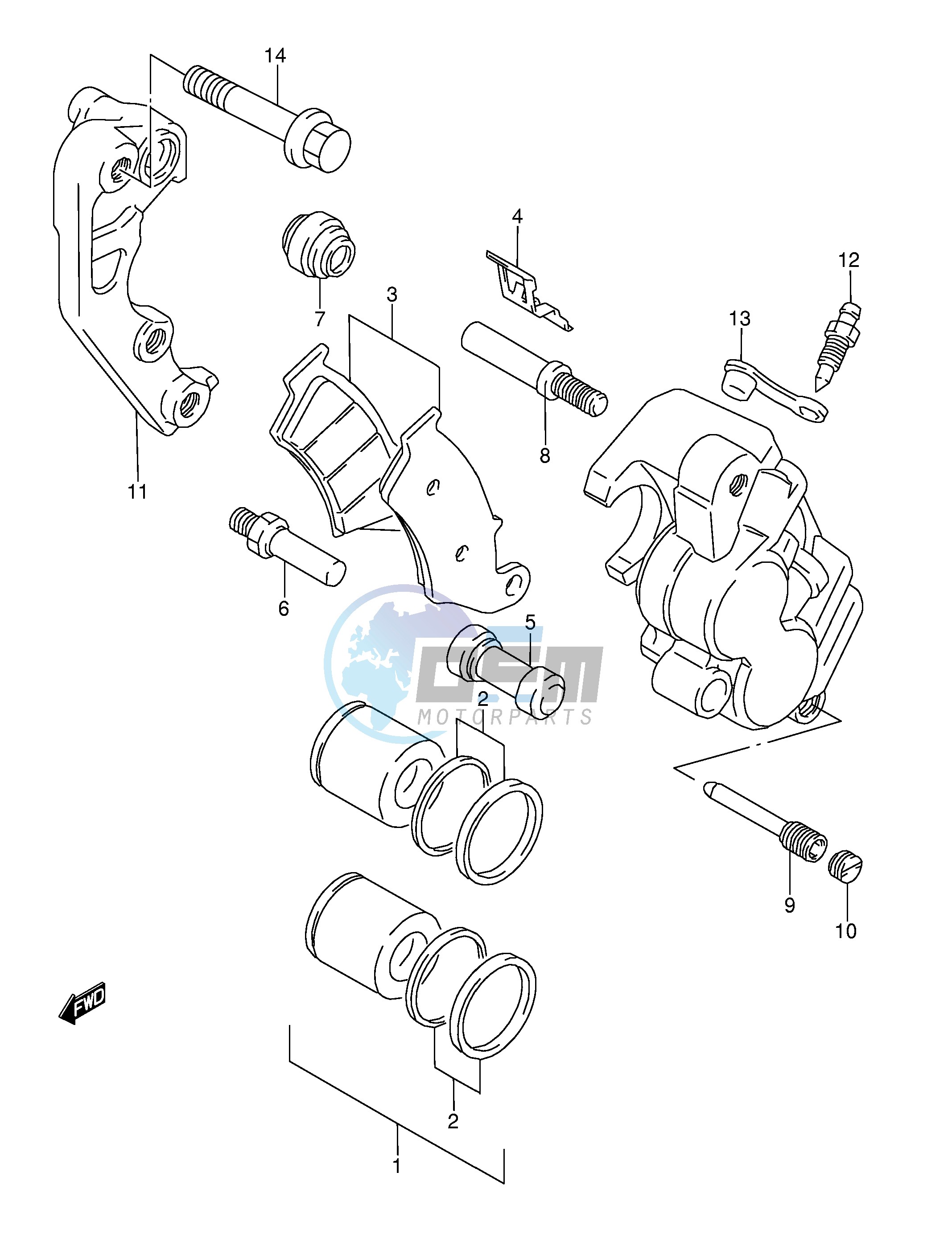 FRONT CALIPER (MODEL T)