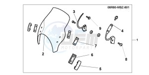 CB600F2 HORNET S drawing METER VISOR