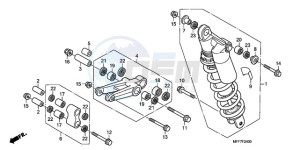 XL700VA9 France - (F / ABS CMF SPC) drawing REAR CUSHION