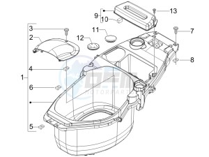 Zip & Zip 50 Fly 100 drawing Helmet huosing - Undersaddle