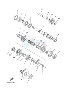 YXR700F YXR7FD RHINO 700 (1RBE 1RBF 1RBG 1RBH) drawing TRANSMISSION