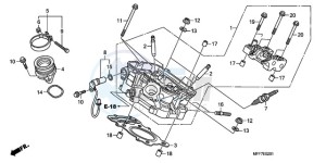 XL700V9 UK - (E / MKH SPC) drawing REAR CYLINDER HEAD