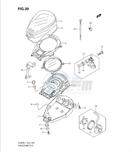 VL800 drawing SPEEDOMETER (VL800L1 E24)