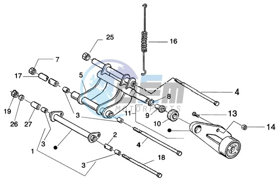 Swinging arm