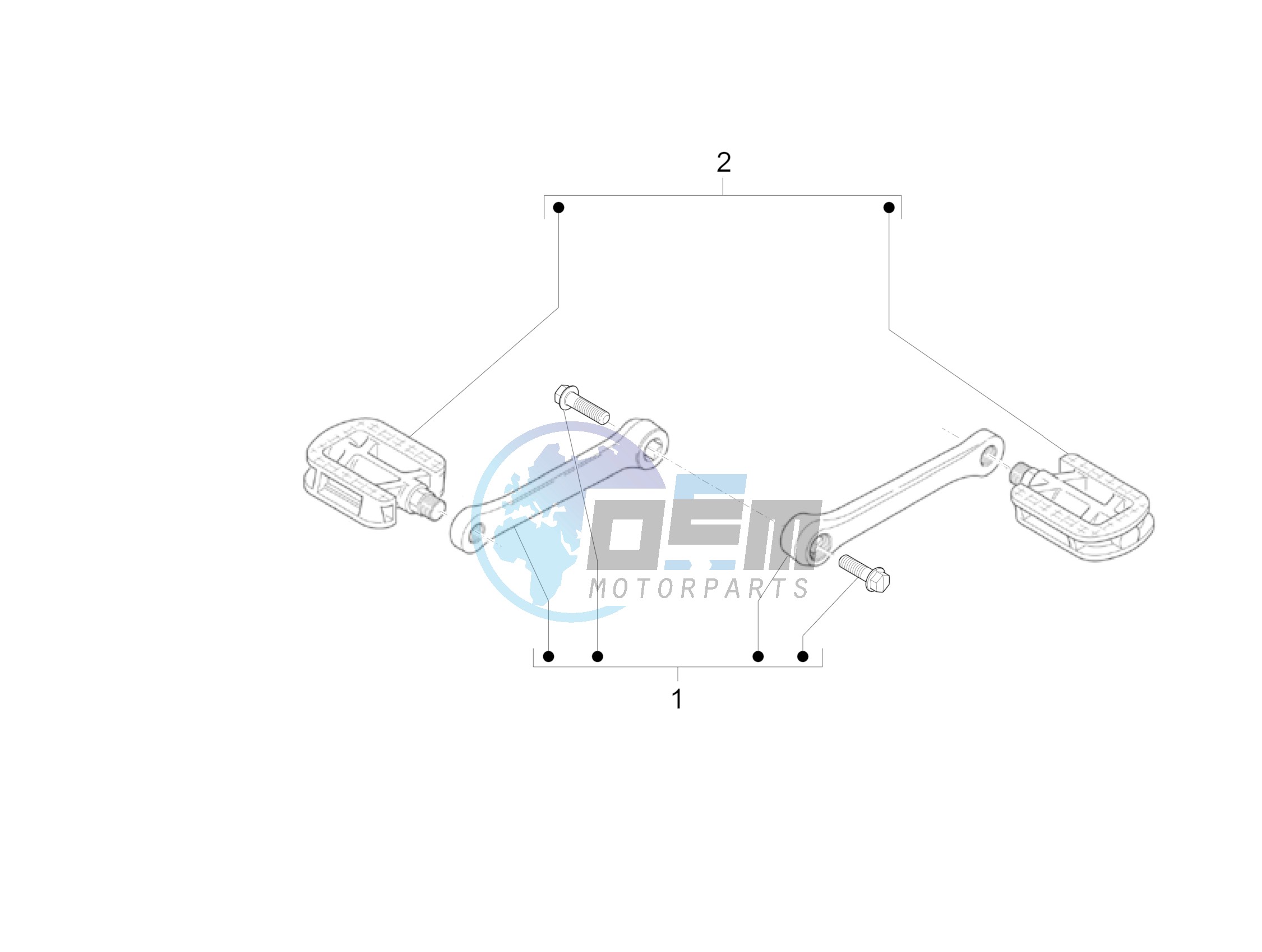 Control pedals - Levers