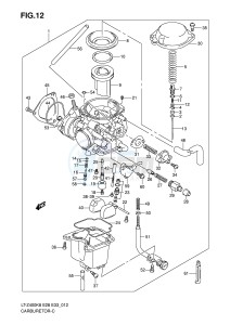 LT-Z400 (E28-E33) drawing CARBURETOR