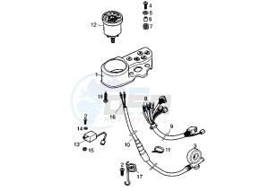 BULTACO LOBITO - 50 cc drawing DASHBOARD UNIT