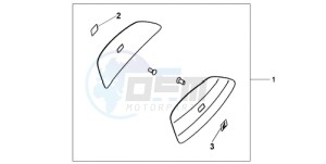 XL700V9 UK - (E / MKH) drawing 29L PANNIER COLOUR PANEL SET