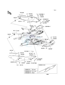 ZG 1400 A [CONCOURS 14 ABS] (8F-9F) A9F drawing SIDE COVERS