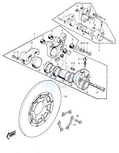 Z1 A [Z1-Z1A] 900 drawing FRONT BRAKE