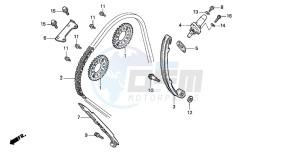 CBR600FR drawing CAM CHAIN/TENSIONER