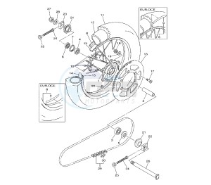 WR F 450 drawing REAR WHEEL