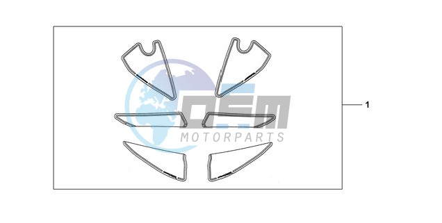 RACING STICKER WHITE BACKGROUND 'NUMBER PLATE STICKERS' WITH