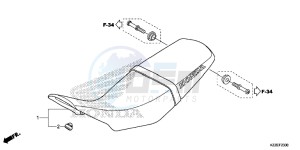 CRF250LAH CRF250LA ED drawing SEAT