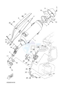 YP400RA EVOLIS 400 ABS (BL12) drawing EXHAUST