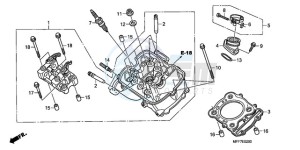 XL700V9 UK - (E / MKH SPC) drawing FRONT CYLINDER HEAD