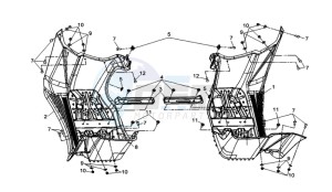 QUAD RAIDER 600 LONG CHASSIS drawing FOOTREST L / R