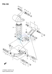 LT-R450 (E28-E33) drawing REAR CUSHION LEVER (LT-R450L1 E28)