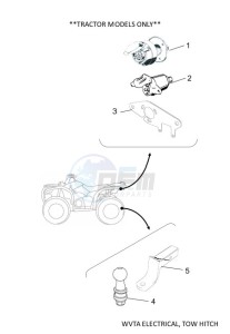 YFM700FWB KODIAK 700 (B6KN) drawing WVTA ELECTRICAL, TOW HITCH