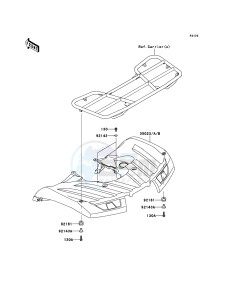 KVF750_4X4_EPS KVF750GCF EU GB drawing Rear Fender(s)