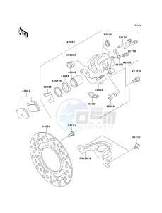 KX 65 A [KX65 MONSTER ENERGY] (A6F - A9FA) A8F drawing REAR BRAKE