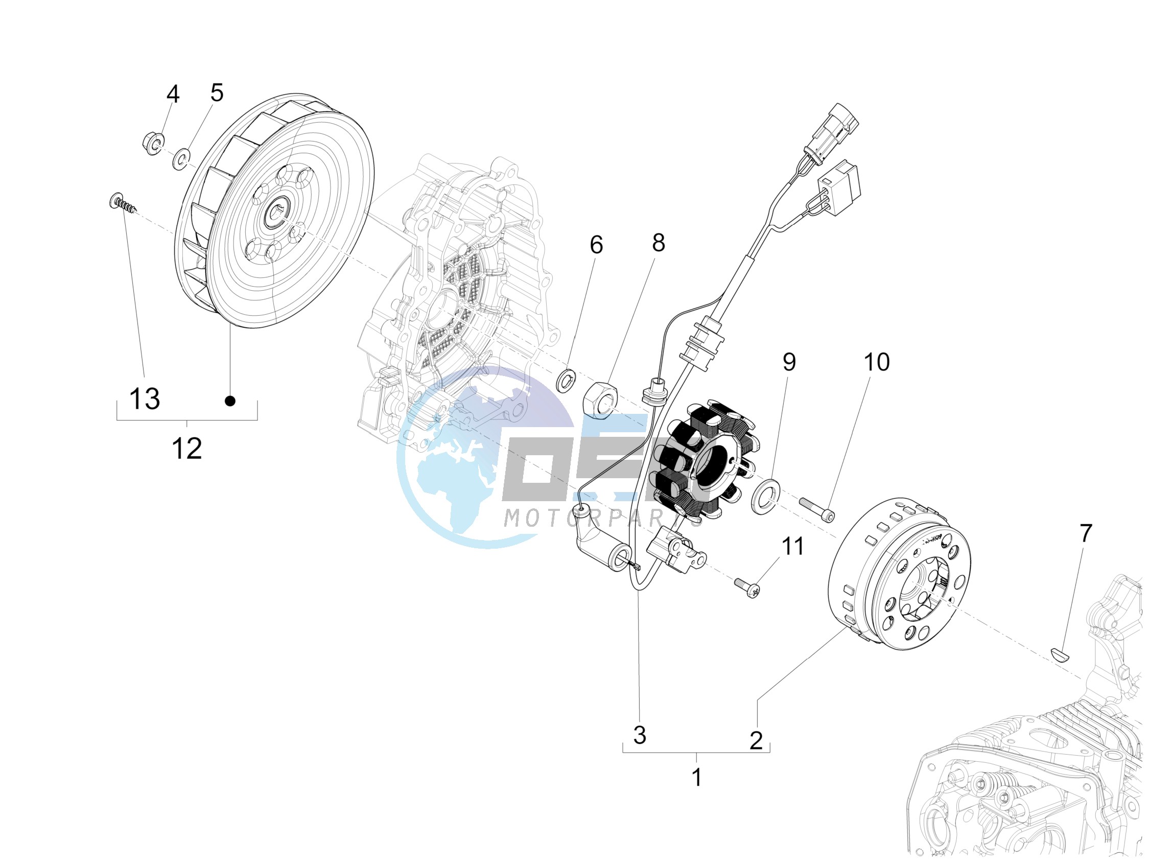 Flywheel magneto