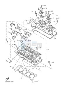 XJ6S ABS 600 DIVERSION (S-TYPE, ABS) (36D7) drawing CYLINDER HEAD