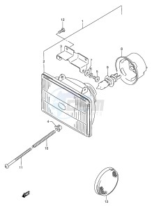 RMX250 (E28) drawing HEADLAMP