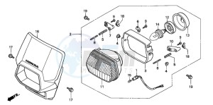 CRM125R drawing HEADLIGHT