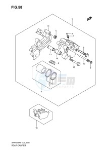 SFV650 (E2) Gladius drawing REAR CALIPER (SFV650K9 UK9 L0 UL0)