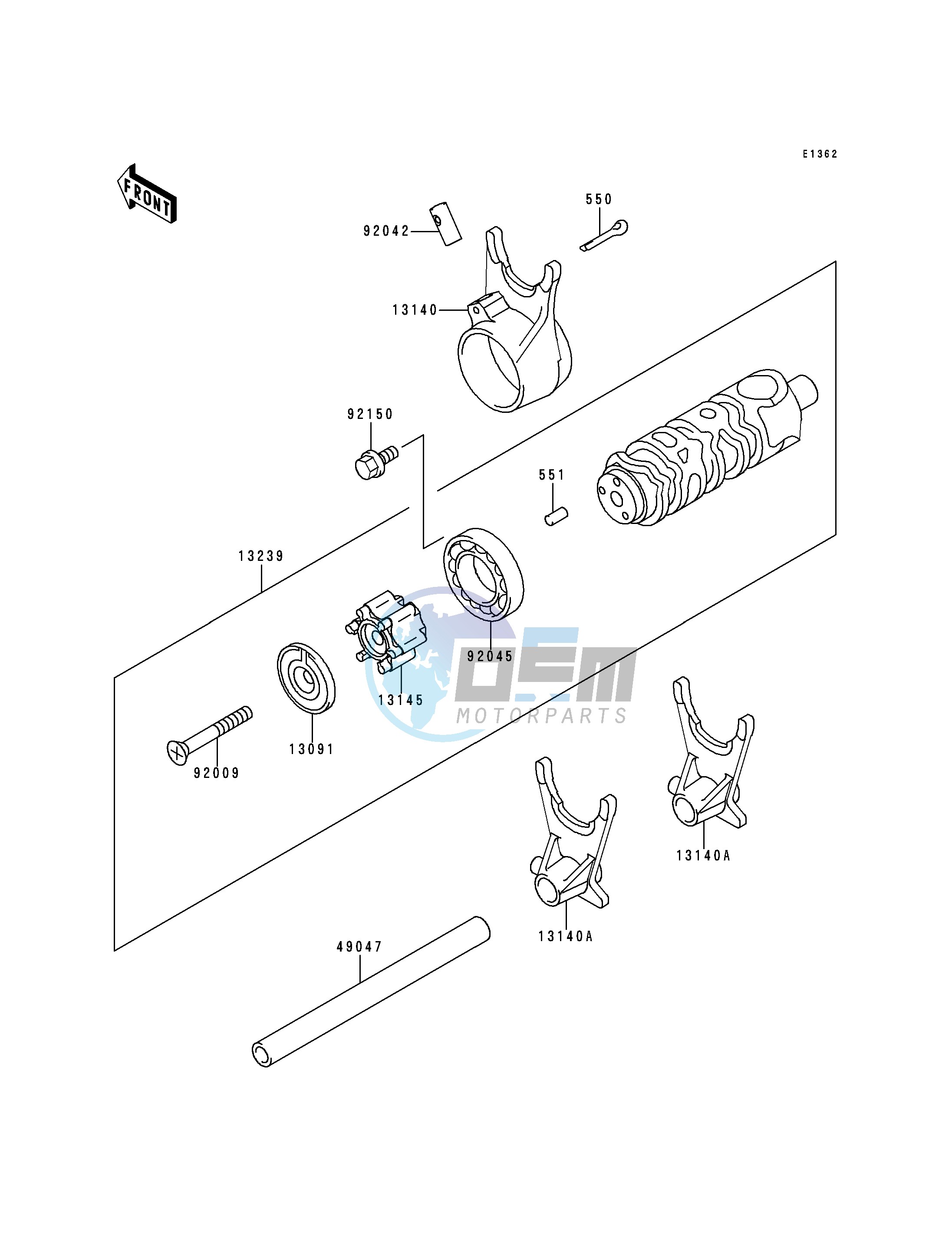 GEAR CHANGE DRUM_SHIFT FORK-- S- -