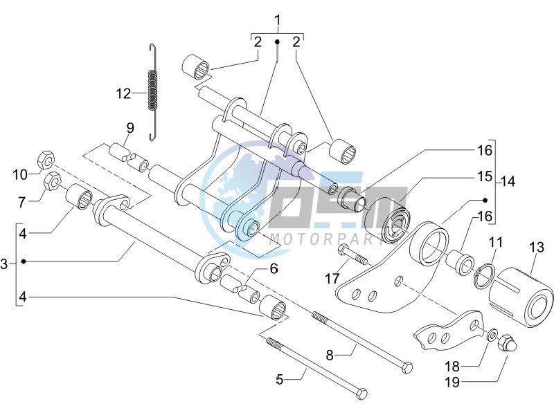 Swinging arm