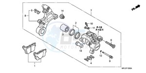 CBR1000RAA France - (F / ABS CMF HRC) drawing REAR BRAKE CALIPER