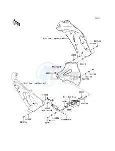 EX 650 A [NINJA 650R] (A6F-A8F) A7F drawing COWLING LOWERS