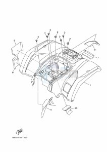 YFM450FWBD YFM45KPXK (BB5D) drawing REAR FENDER