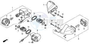 CBR600F2 drawing WINKER (CBR600FS/3S/T/3T/SET)