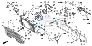 CB1300 CB1300SUPER FOUR drawing RADIATOR (CB1300/S)