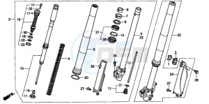 CR250R drawing FRONT FORK (1)