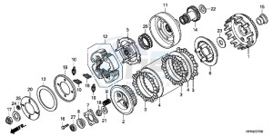 CB650FG CB650F 6ED - (6ED) drawing CLUTCH