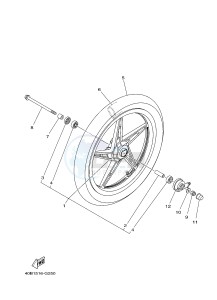 T110C (40BB) drawing FRONT WHEEL