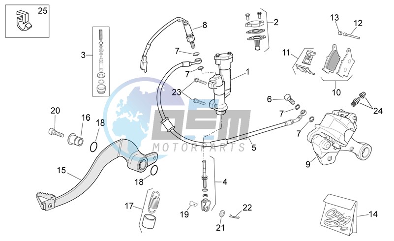 Rear brake system